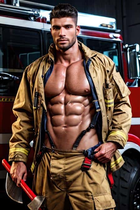 male stripper firefighter